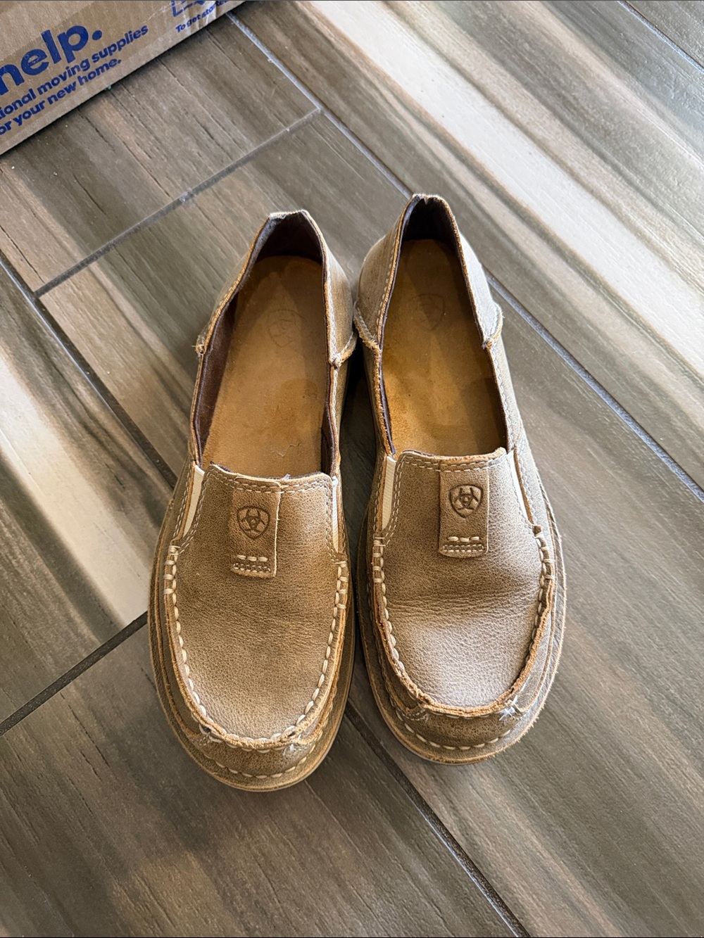 Ariat Tan Suede Slip-On Casual Loafers